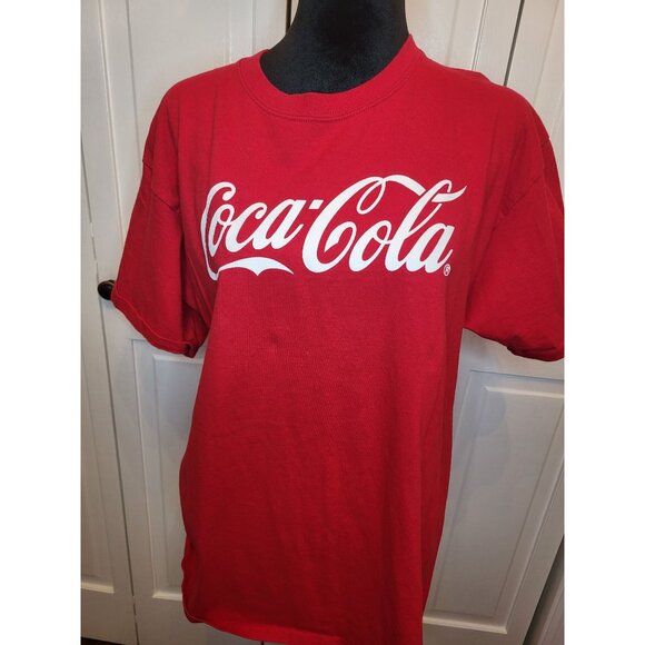 Hanes Other - Red Coca Cola Cotton Graphic Tee L Retro Casual Activewear Classic American